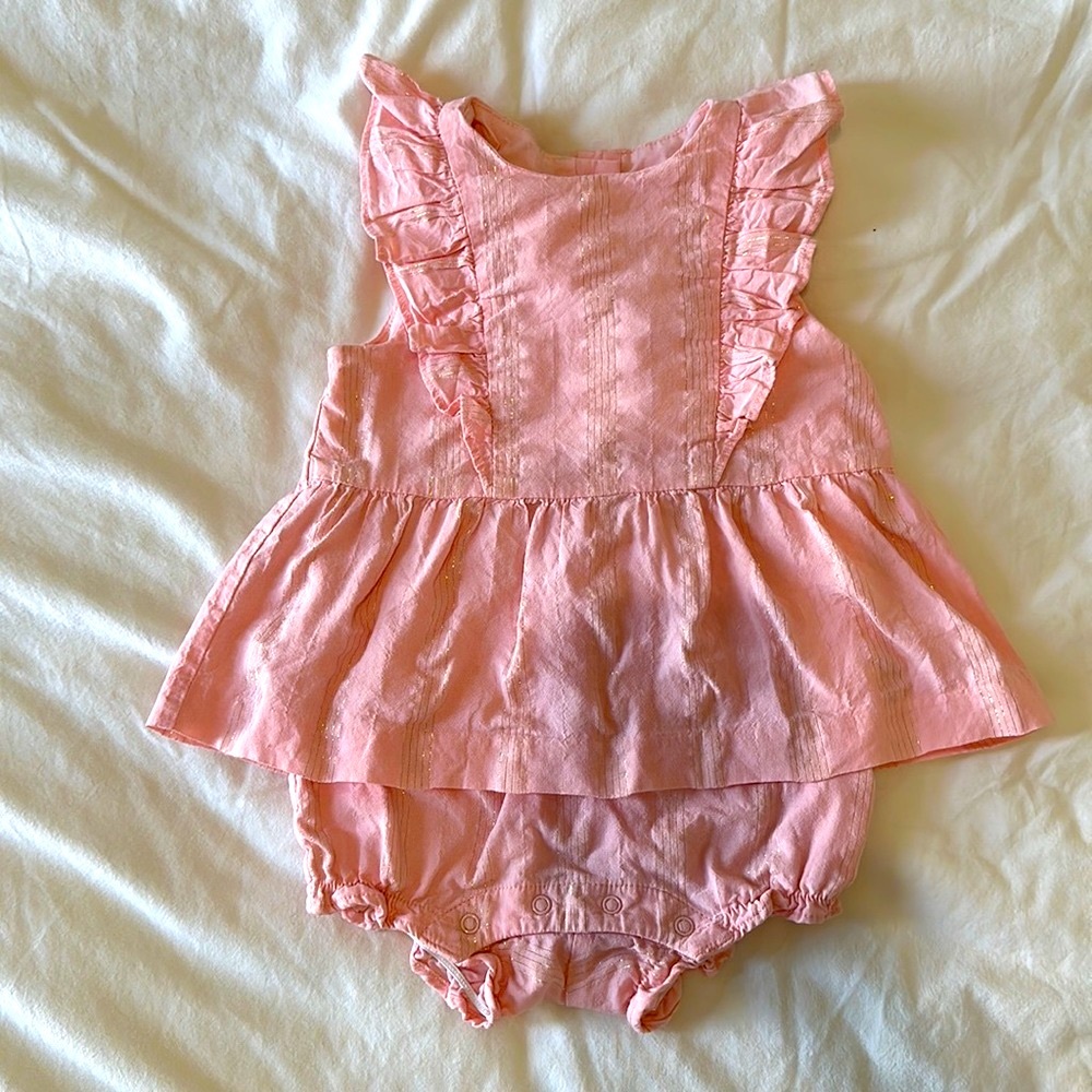 *Like New* Janie and Jack skirt romper. 6-12 months